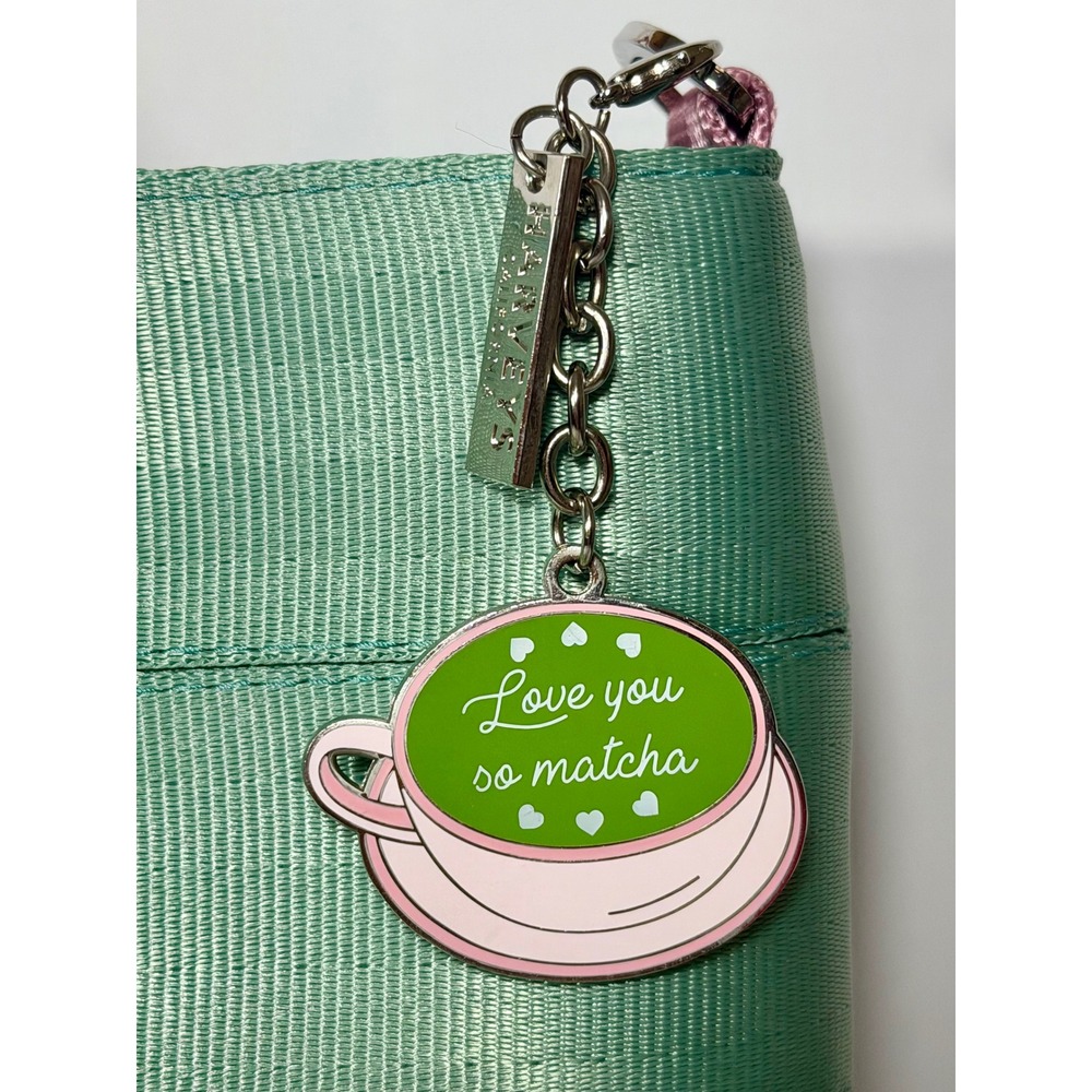 NWT Harveys Seatbelt Bag Love Me So Matcha Medium Streamline Tote MST Green Pink - Picture 8 of 13